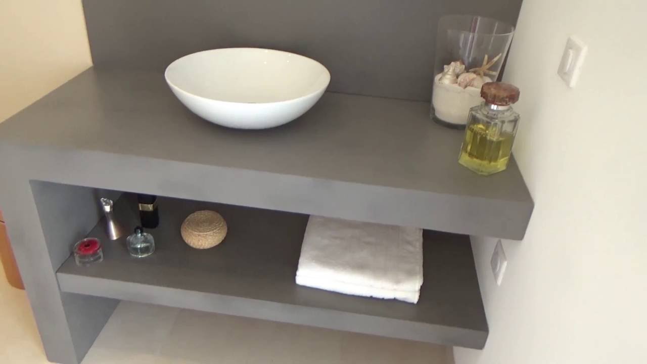 Meuble de Salle de Bain Design en Béton Ciré - Atlantic Bain