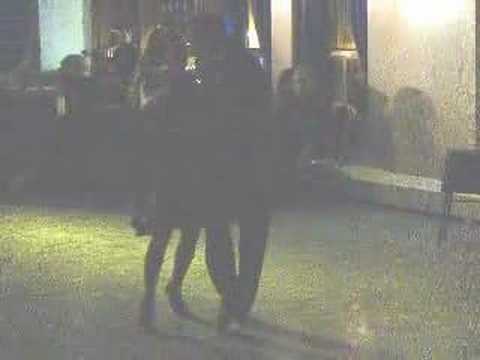  Roxana Belmonte  and  Fabian Belmonte  are  dancing  to  the  tango  "  Café Domínguez  "