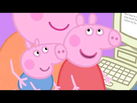 【Easy シリーズ】【ペッパピッグ】「ペッパとお母さんのパソコン」 （Peppa Pig Season 1 Episode 7 - Mummy Pig at Work - Cartoons for Children）