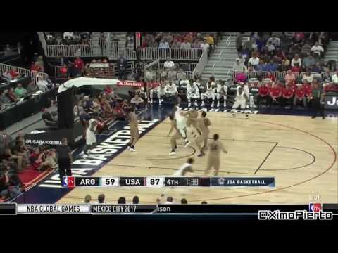 Gabriel Deck Misses a Easy layup  Argentina vs USA  July 22, 2016  2016 USA Basketball Showcase