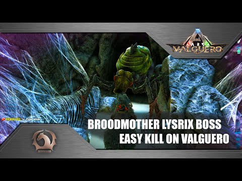 Ark Survival Evolved - Broodmother Lysrix boss easy kill on Valguero