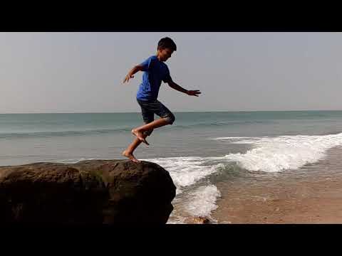 Jumping Hero at the Beach