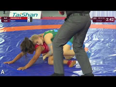 1/2 WW - 54 kg: R. SMIRNOVA (BLR) v. F. VIZI (HUN)
