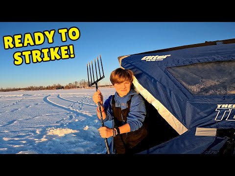 Spear Fishing Northern Pike | Ice Fishing Adventure in Alaska