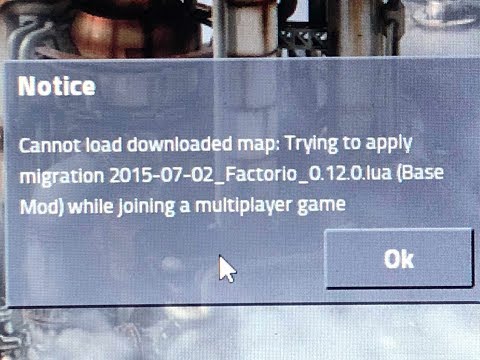 Factorio multiplayer error