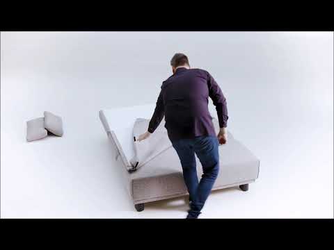 Faltsofa Janne von ell+ell mit integrierter Schonerdecke