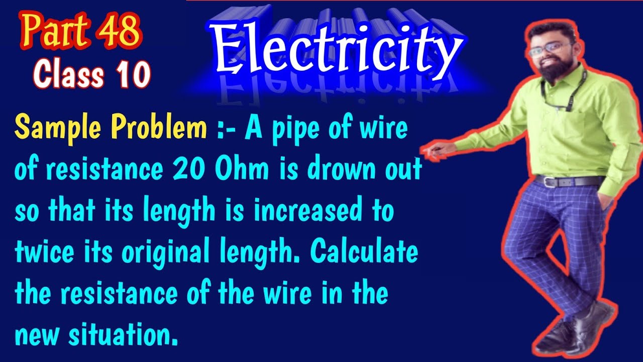 Watch video A pipe of wire of resistance 20 Ohm is drown out so that its length is increased to twice | Irshad Now A pipe of wire of resistance 20 Ohm is drown out so that its length is increased to twice | Irshad