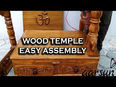 How to Assemble Wooden Mandir - Easy Video