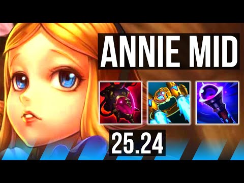 ANNIE vs YONE (MID) | 9k gold comeback, 42K damage | KR Grandmaster | 25.24