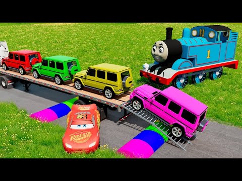 TRANSPORTING MINI SOCCER BALLS WITH TOYOTA CARS & JCB LOADERS - BeamNG.drive