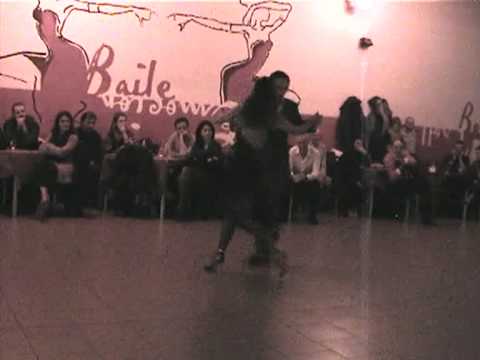  Milena Plebs  and  David Alejandro Palo  are  dancing  to  the  milonga  "  Ella Es Asi  "