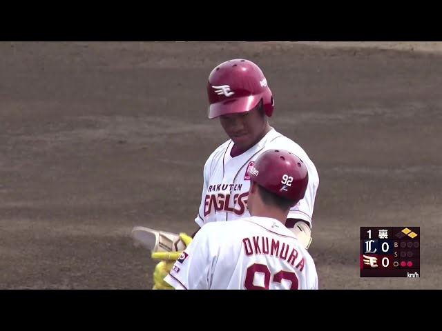 【ファーム】高めを捉えた!! イーグルス・ゴンザレス レフト前へ先制のタイムリーヒットを放つ!! 2025年6月8日 東北楽天ゴールデンイーグルス 対 埼玉西武ライオンズ