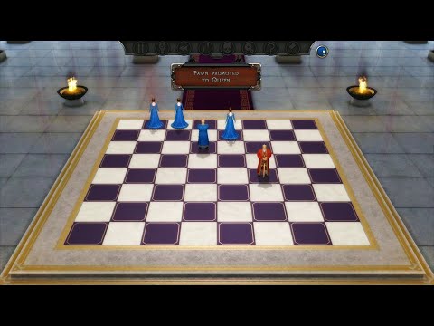 4K  Battle Chess Game of Kings  I  Three Queen  !!!