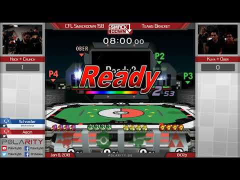 CFL Smackdown 158 Melee - Hbox + Crunch vs Kuya + Ober - Doubles