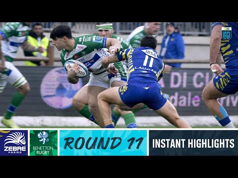 Zebre Parma v Benetton | Instant Highlights | Round 11 | URC 2022/23