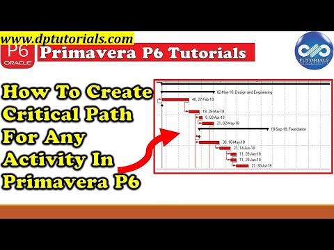 How To Create Critical Path For Any Activity In Primavera P6 || Primavera Tips || dptutorials