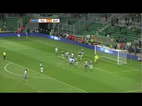 LM: Śląsk Wrocław - Buducnost Podgorica 0:1: gol Vukcevicia