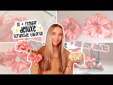 How to make XL scrunchies - burrito style scrunchie method + my fav materials to use for scrunchies