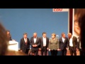 Merkel 1.3.2016 in Freiburg - Konzerthaus . Einmarsch zum Badner Lied