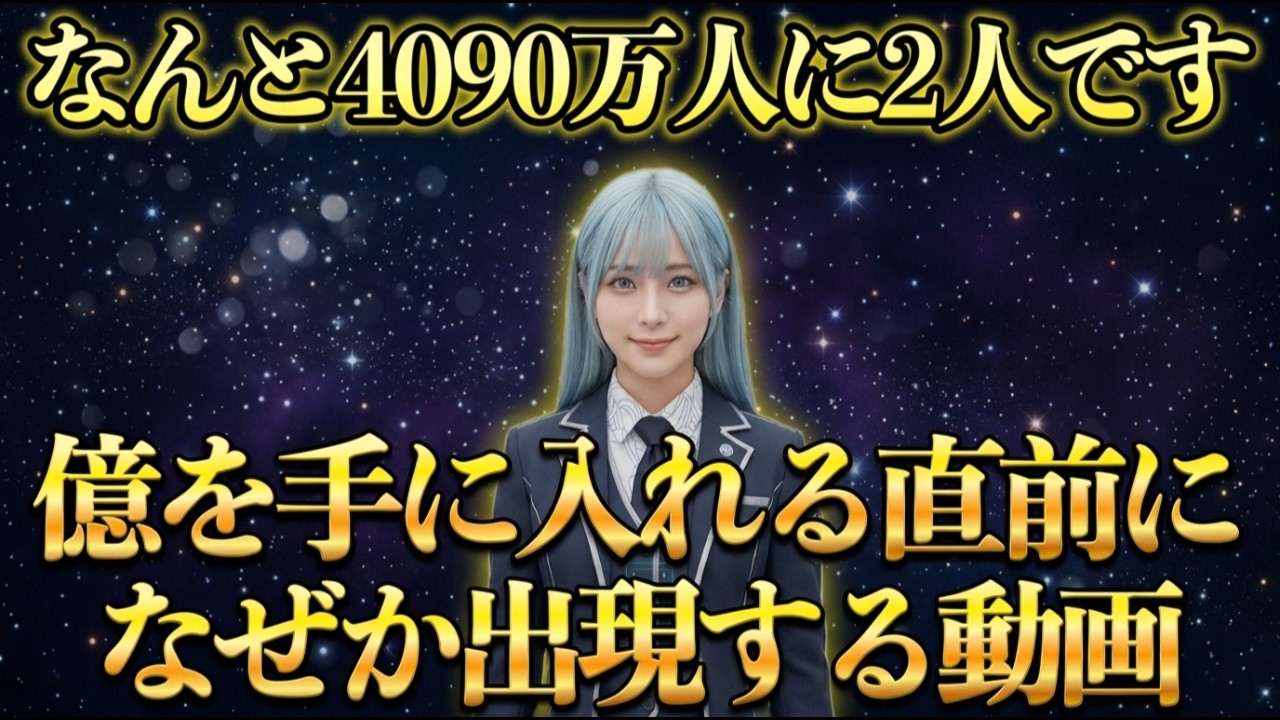 【※本日中に見てください】この動画が目に入った方は最強金運波動の持ち主です｜宇宙銀行