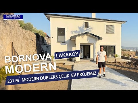  Bornova Lakaköy'de 231m2 Çelik 5+1 Modern Çelik Projemiz | Alsancak Prefabrik&Çelik Yapı