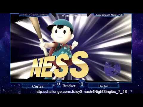 Juicy Smash 4 Night 7/18 - Winners Finals Duelist (Fox) vs Cortes (Ness)
