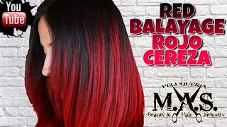 Cabello BALAYAGE ROJO. Red Balayage Hair Tutorial. Mechas Rojas paso a paso.