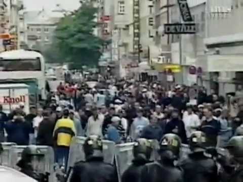 Hooligans England gegen deutsche Hools in München Old School Europameisterschaft