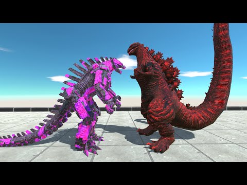 Great War Shin Godzilla RedVsTeam Mecha Godzilla 2021 Lava Death run Animal Revolt Battle Simulator