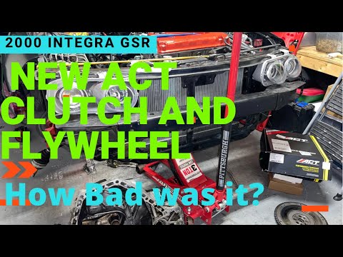 B18c1 all motor, act clutch integra, lightweight flywheel integra. act clutch install