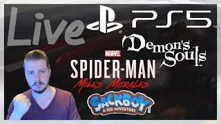 🔴 PS5 Live : Demon's Souls - Spiderman - Sackboy