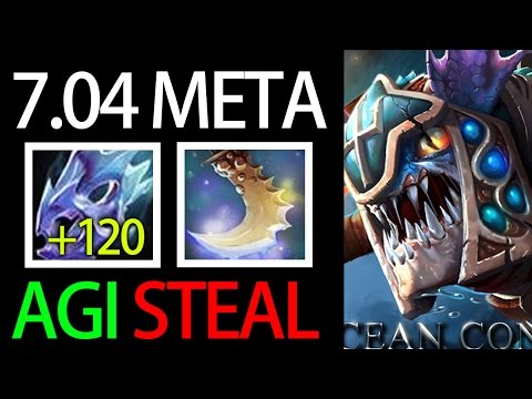 MidOne Slark Carry with Moon Shard 7.04 META Dota 2