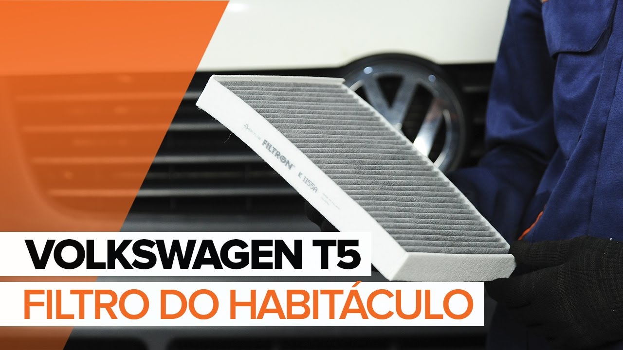 Como mudar filtro habitáculo em VW Multivan T5 - guia de substituição