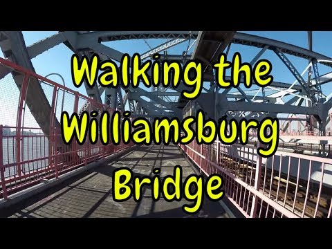 ⁴ᴷ Walking the Williamsburg Bridge to Manhattan from Brooklyn