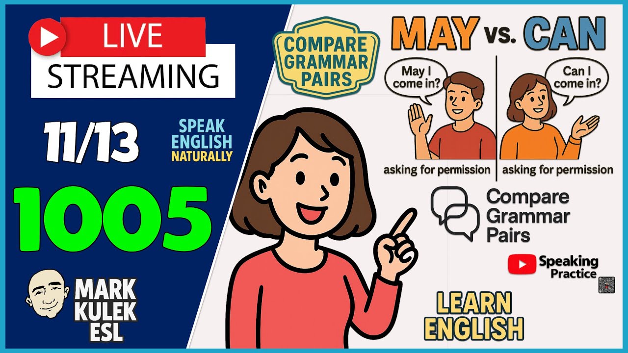 May vs. Can → Learn English with Mark Kulek ESL