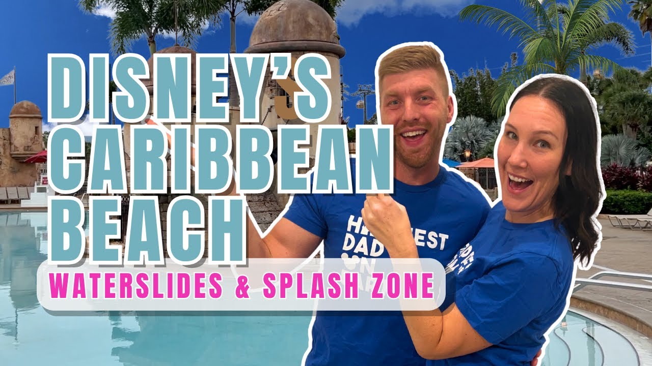 POOL DAY! Resort Pool At Caribbean Beach Disney World | Waterslides + Splash Zone!