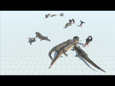 10 Machimosaurus Rex vs 10x all units - Animal Revolt Battle Simulator