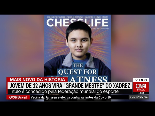 Garoto de 12 anos se torna o grão-mestre mais jovem da história do