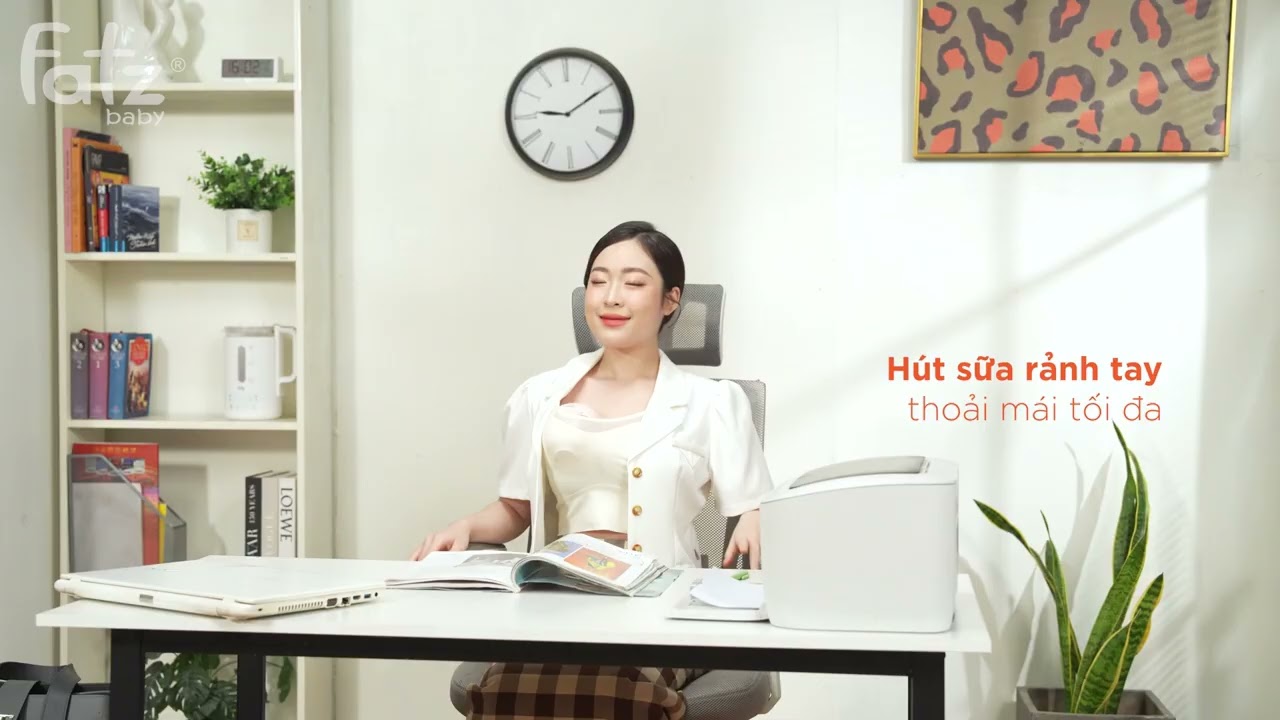 Máy hút sữa điện rảnh tay không dây chườm ấm Fatzbaby Freemax 8 Plus FB1219TP