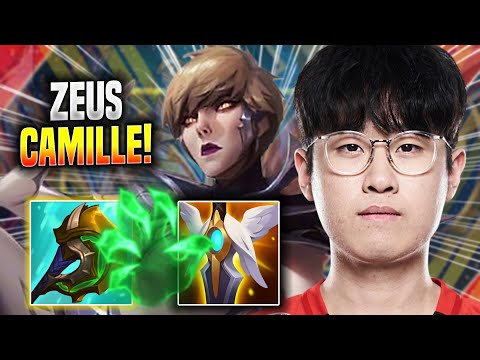 ZEUS IS SO CLEAN WITH CAMILLE! - T1 Zeus Plays Camille TOP vs Fiora! | Season 2022