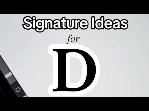 Simple Signature Ideas for Letter “D” Names | Tutorial