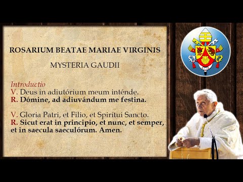 ➕JOYFUL MYSTERIES - "SANCTUM ROSARIUM" in LATIN (with lyrics) with POPE BENEDICT XVI