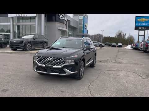 2022 Hyundai Santa Fe Preferred AWD w/Trend Package in Black for sale at Royal Chevrolet in Orangeville, ON