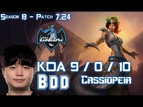 LZ BDD CASSIOPEIA vs LEBLANC Mid - Patch 7.24 KR Ranked