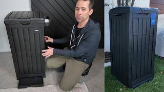 DWVO Outdoor Resin Trash Can Demo and Review