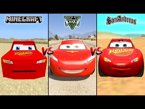 MINECRAFT LIGHTNING MCQUEEN VS GTA 5 LIGHTNING MCQUEEN VS GTA SAN LIGHTNING MCQUEEN - WHICH IS BEST?