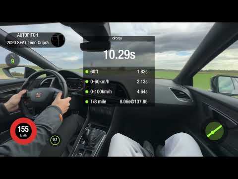 Seat Leon Cupra 2.0TSI AT 4WD 2020 STOCK. 0-100 acceleration.