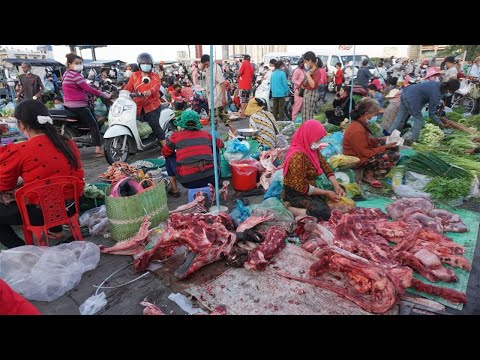 Amazing Street Food Early Morning at Chhba Ampov - Walking Around Street Food @Chhbar Ampov Market