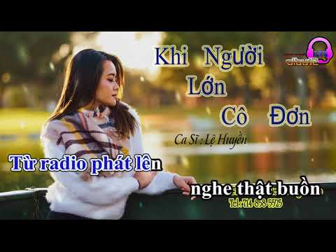 Khi  người lớn cô đơn  Karaoke Beat chuẩn - Tông Nữ - Nhạc Phạm Hồng Phước