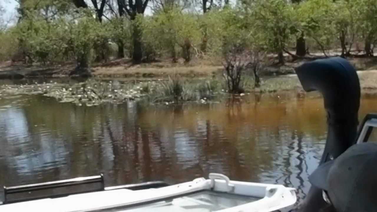 Driving over the river, Khwai Development Trust.AVI